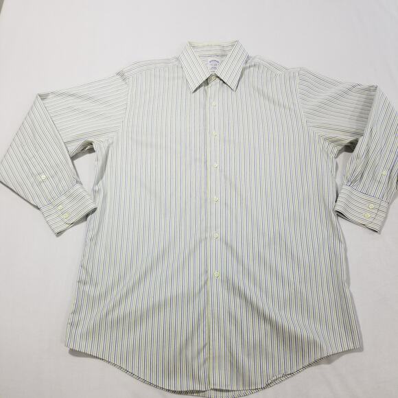 Brooks Brothers Shirt 16 33 Long Sleeve Striped non iron Dress Button Down - Picture 11 of 11
